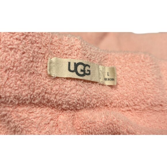 Ugg Fleece Shorts Women's L Pink Sherpa Lounge Elastic Waist Casual Comfy Y2K - Picture 3 of 10